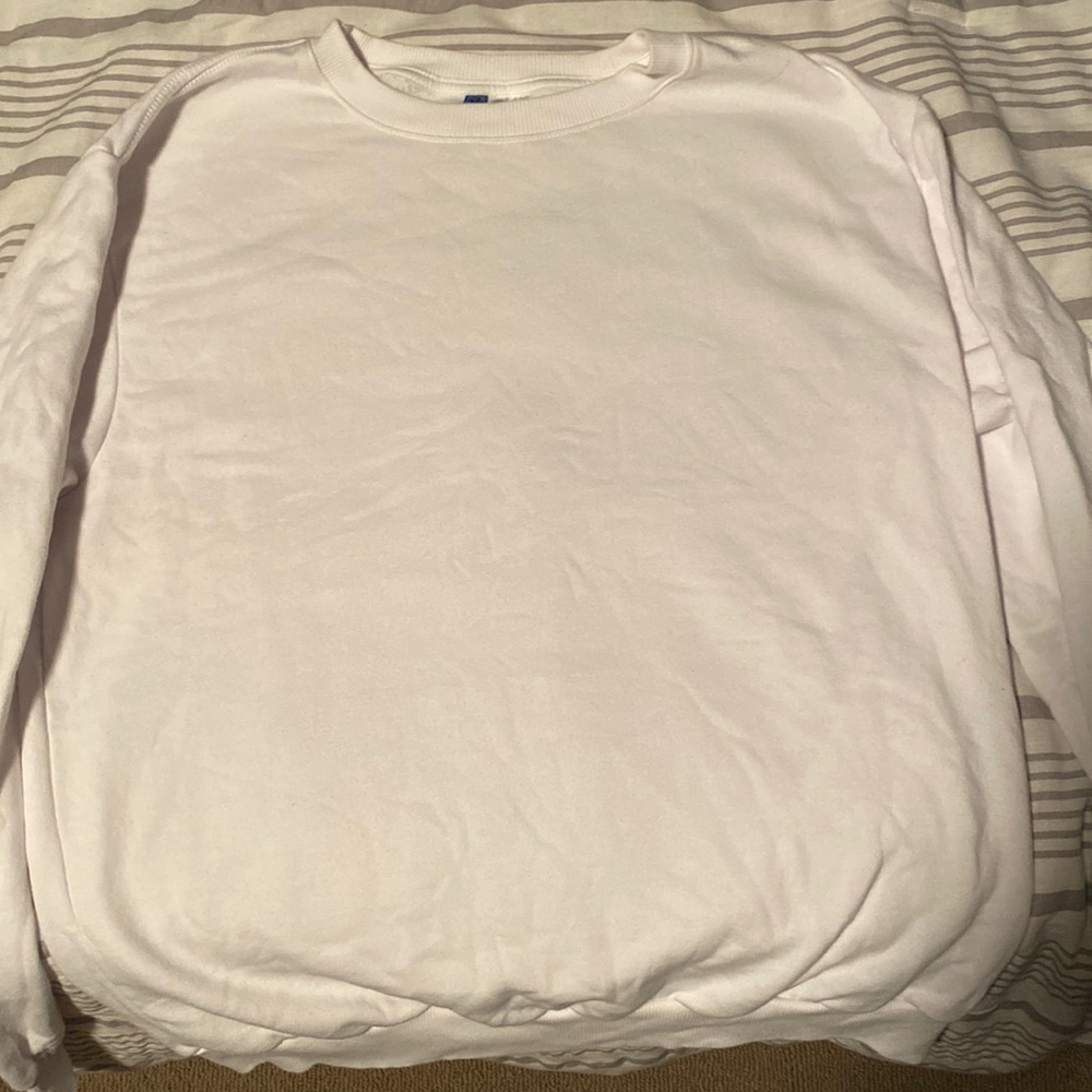 White H&M Relaxed Fit Sweatshirt